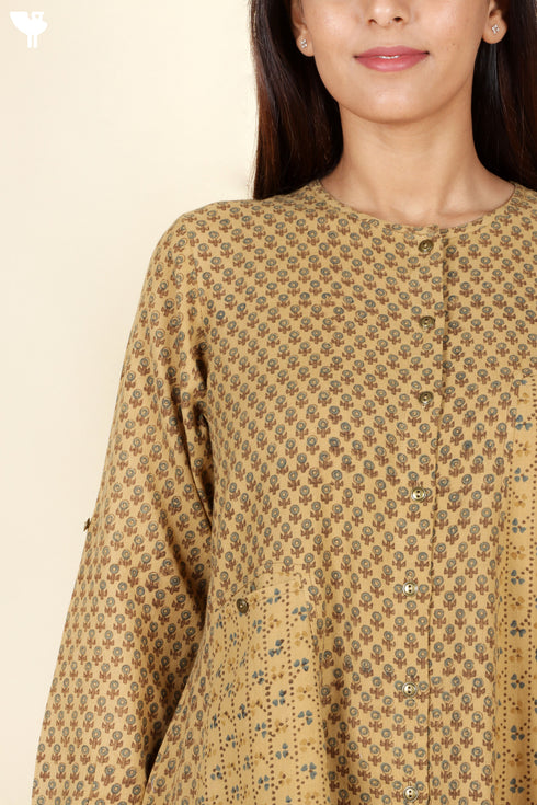 Khaadi Cotton Dress With Block Print