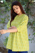 Khaadi Cotton Lime Top With Floral Block Print