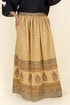 Cambric Cotton Long Skirt In Block Print