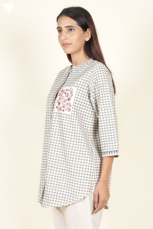 Khaadi Cotton Top With Embroidery