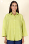 Khaadi Cotton Lime Shirt Top In Block Print