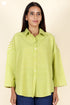 Khaadi Cotton Lime Shirt Top In Block Print