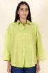 Khaadi Cotton Lime Shirt Top In Block Print