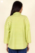 Khaadi Cotton Lime Shirt Top In Block Print