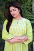 Khaadi Cotton Lime Dress In Block Print