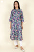 Cambric Cotton Dress With Block Print