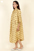 Khaadi Cotton Mustard Dress in Floral Block Print