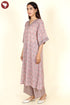 Mulmul Cotton Dress In Floral Block Print
