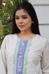Khaadi Pinstripe Cotton Placement Print Top