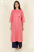 Khaadi Check Coral Kurta