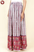 Mulmul Cotton Long Skirt In Block Print