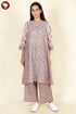 Chanderi Silk Kurta in Floral Block Print