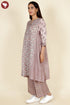 Chanderi Silk Kurta in Floral Block Print