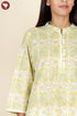 Cambric Cotton Kurta In Floral Block Print