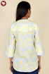 Cambric Cotton Top in Floral Block Print