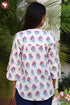 Cambric Cotton Powder Blue Shirt Top in Block Print