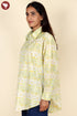 Mulmul Cotton Shirt In Floral Block Print