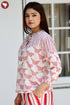 MulMul Cotton Off White Red Printed Top In Block Print
