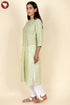Mulmul Cotton Kurta In Floral Block Print