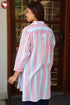 Cambric Cotton Powder Blue Shirt Top in Block Print