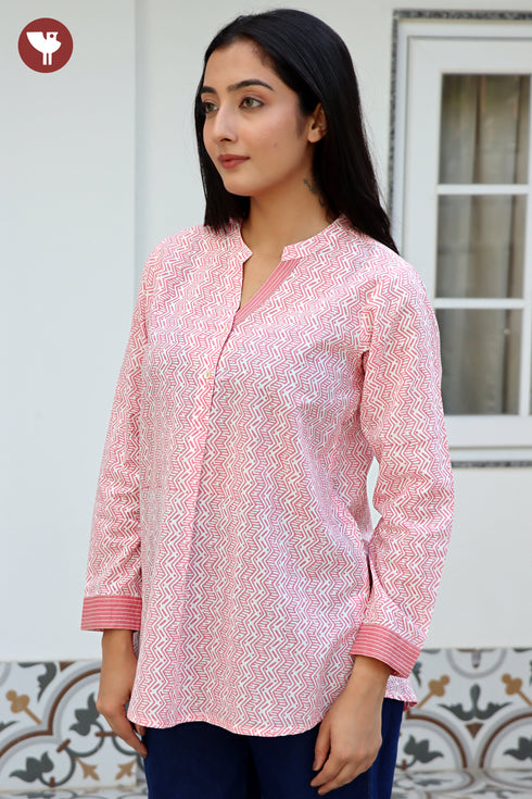Cambric Cotton Top in Screen Print