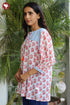 Mul Mul Cotton Top In Floral Block Print