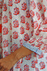 Mul Mul Cotton Top In Floral Block Print