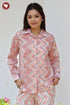 Mul Mul Cotton Top in Zig Zag Block Print