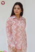Mul Mul Cotton Top in Zig Zag Block Print