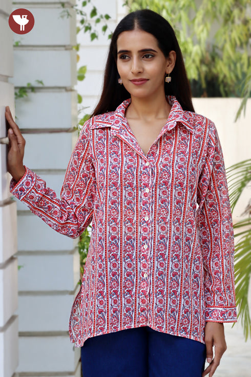 Mul Mul Cotton Top in Screen Print