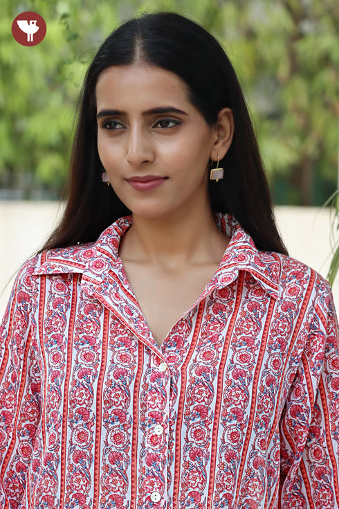 Mul Mul Cotton Top in Screen Print