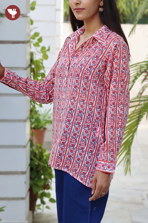 Mul Mul Cotton Top in Screen Print