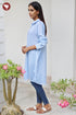 MulMul Cotton Shirt Style Top in Stripe Block Print