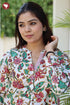 100% Cambric Cotton Floral Frill Top