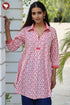 Cambric Cotton Top In Block Print