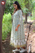 Mul Mul Cotton Dress In Floral Block Print