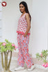 Cambric Cotton Sleeveless Co-Ord Set in Floral Block Print