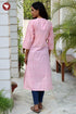 Cambric Cotton Pintuck Kurta in Screen Print