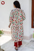 Cambric Cotton Floral Pintuck Kurta