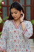 Cambric Cotton White Straight V-Neck Kurta