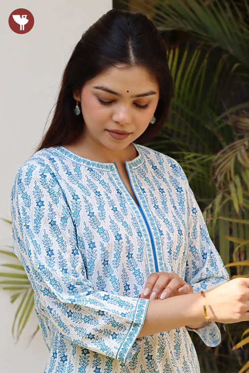 Cambric Cotton Kurta in Floral Print