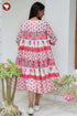MulMul Cotton Tiered Dress in Floral Block Print