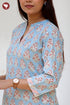 Cambric Cotton Kurta In Floral Block Print