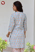 Cambric Cotton Kurta In Floral Block Print