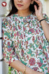Cambric Cotton Floral Pintuck Top