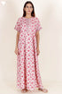 Bizzy Lizzy Zipper Kaftan In Floral Block Print