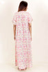 Bizzy Lizzy Zipper Kaftan In Floral Block Print