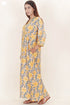 Bizzy Lizzy Full Sleeved Kaftan In Floral Block Print
