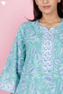 Bizzy Lizzy Full Sleeved Zip Kaftan In Floral Block Print