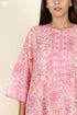 Bizzy Lizzy Full Sleeved Zip Kaftan In Floral Block Print